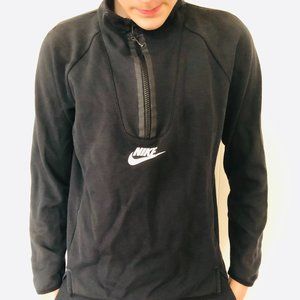 Nike Kids Black Size XL 1/3 Zip Logo Sweatshirt